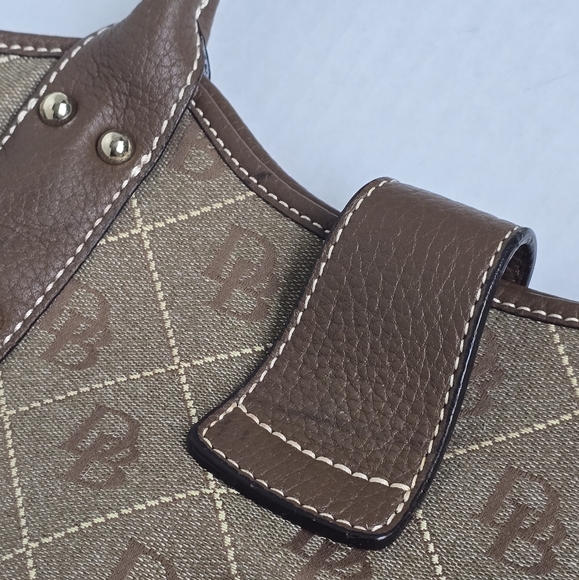 Dooney & Bourke Olive Green & Dark Brown Purse - Picture 11 of 15